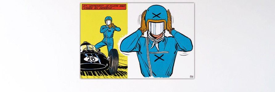 Le Pilote Sans Visage - Dibond sous Plexiglas - Format: 80x120 cm