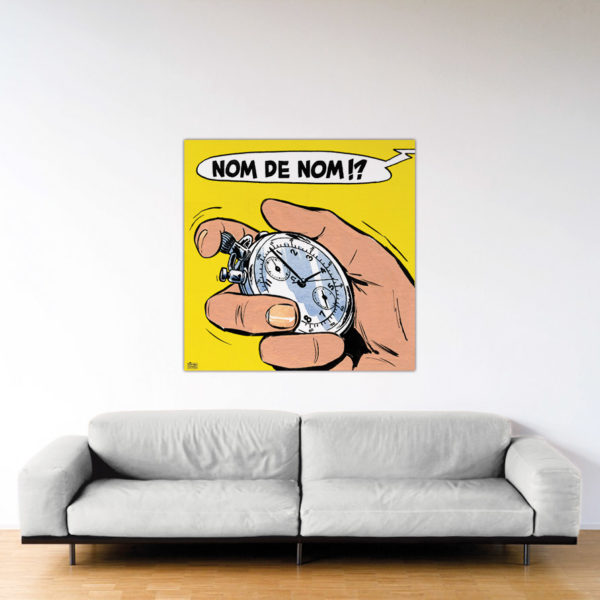 Michel Vaillant Art Strips - Nom De Nom!? - Dibond sous plexiglas - 120x120 cm Nom De Nom!? - Dibond sous plexiglas - Format: 120x120 cm