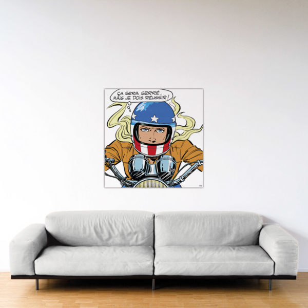 Julie Doit Réussir - Dibond sous Plexiglas - Format: 100x100 cm