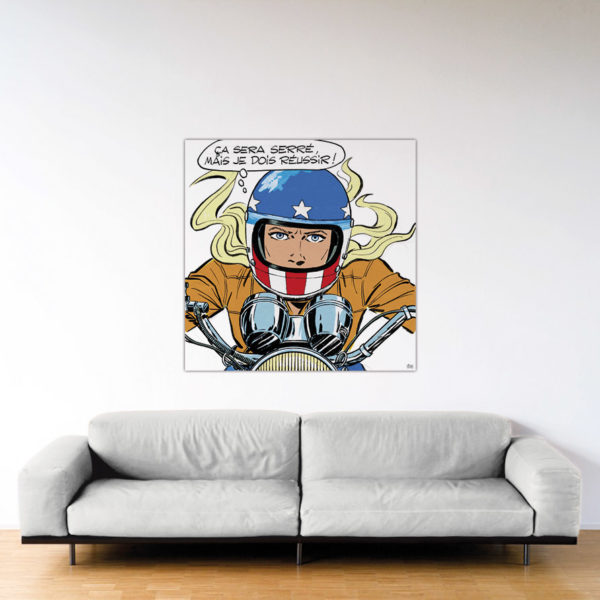 Julie Doit Réussir - Dibond sous Plexiglas - Format: 120x120 cm