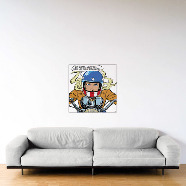 Julie Doit Réussir - Dibond sous Plexiglas - Format: 80x80 cm