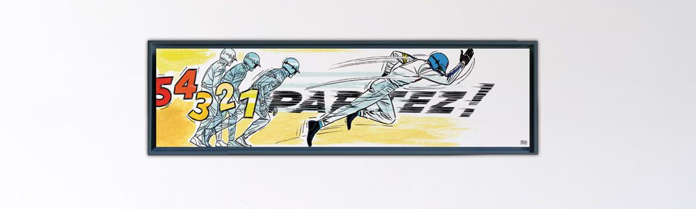 Partez! - Papier Fine Art en caisse américaine noire - 40x150 cm