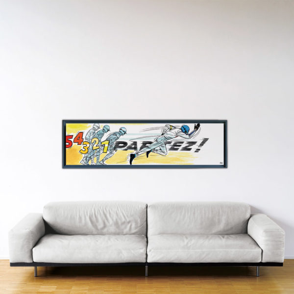 Partez! - Papier Fine Art en caisse américaine noire - 40x150 cm