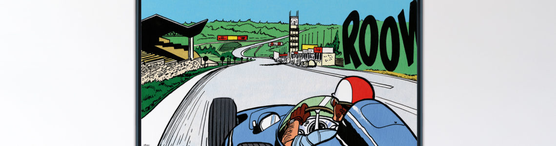 Francorchamps – Papier Fine Art en caisse américaine noire – Format: 100x150 cm