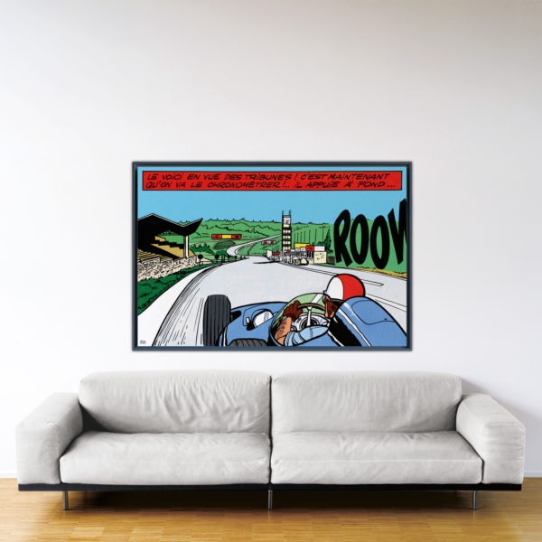 Francorchamps – Papier Fine Art en caisse américaine noire – Format: 100x150 cm