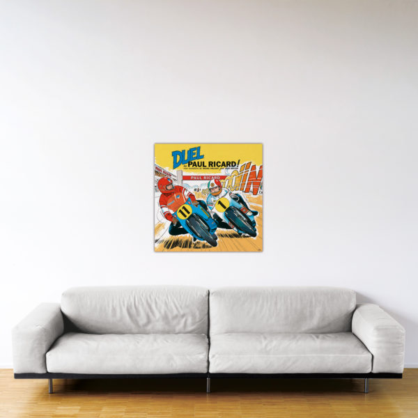 Duel au Paul Ricard – Dibond sous plexiglas – Format: 80×80 cm Duel au Paul Ricard – Dibond sous plexiglas – Format: 80×80 cm