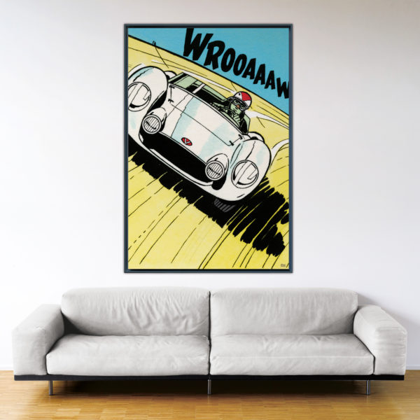 Montlhery - Papier Fine Art en caisse américaine noire - 180x120 cm