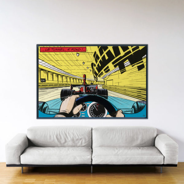 À fond - Papier Fine Art en caisse américaine noire - 120x180 cm