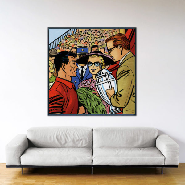 Victoire à Monaco – Papier Fine Art en caisse américaine noire – Format: 140x140 cm Victoire à Monaco – Papier Fine Art en caisse américaine noire – Format: 140x140 cm