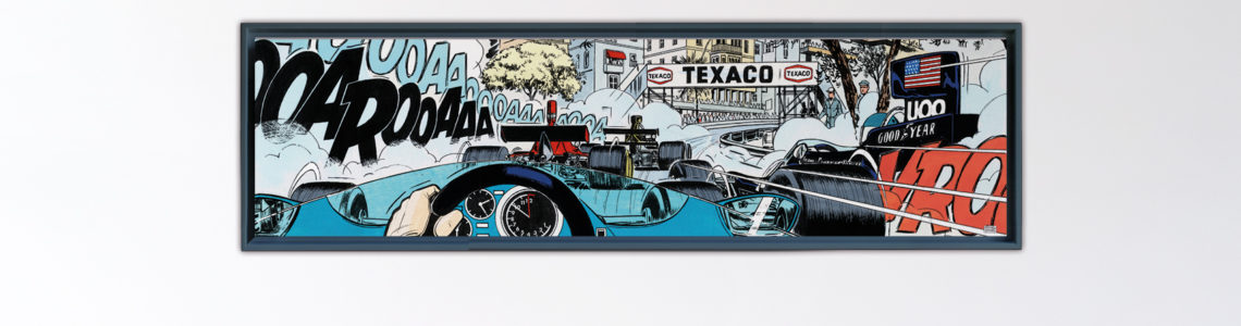 Monaco Start – Papier Fine Art en caisse américaine noire – 53x200 cm