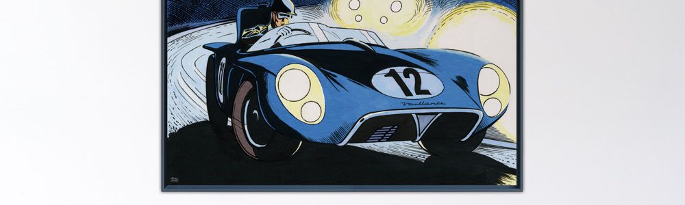 Le Mans '57 - Papier Fine Art en caisse américaine noire - 100x150 cm