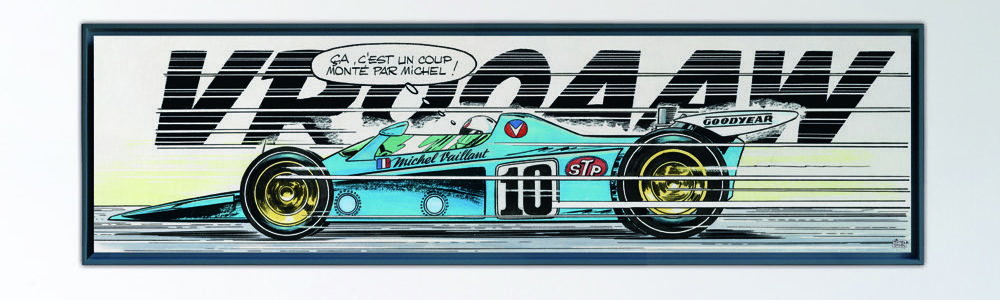 Indianapolis Steve – Papier Fine Art en caisse américaine noire – 66x250 cm
