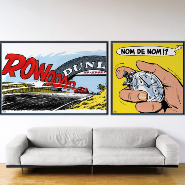 Passage Leader Diptyque – Papier Fine Art en caisse américaine noire – Format: 120x300 cm