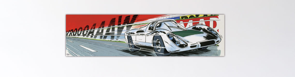 Porsche 907 – Dibond sous plexiglas – 40×150 cm