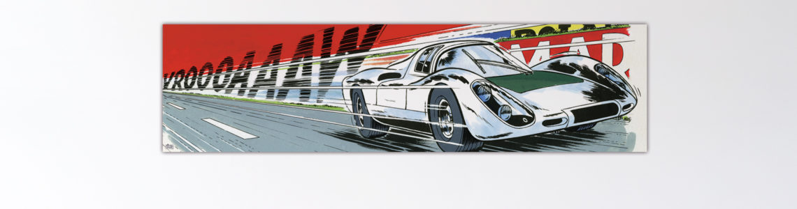 Porsche 907 – Dibond sous plexiglas – 53×200 cm