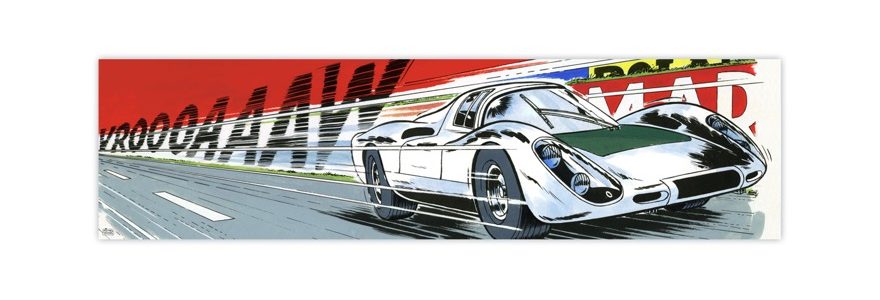 Porsche 907 – Dibond sous plexiglas
