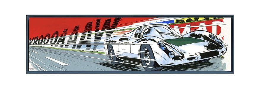 Porsche 907 – Papier Fine Art en caisse américaine noire