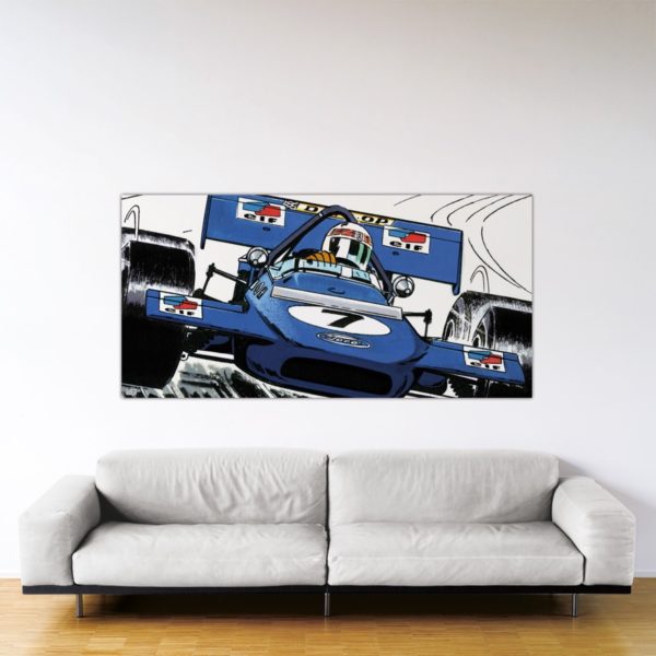 Stewart At Brands Hatch – Dibond sous plexiglas – 100x200 cm