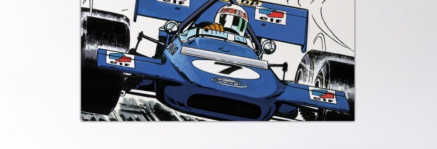 Stewart At Brands Hatch – Dibond sous plexiglas – 100x200 cm