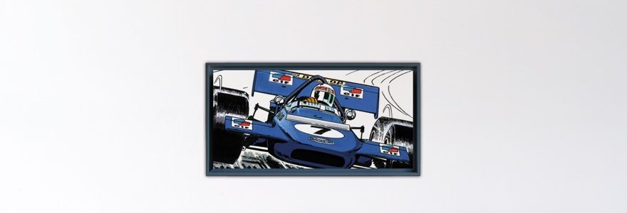 Stewart At Brands Hatch – Papier Fine Art en caisse américaine noire – 50x100 cm