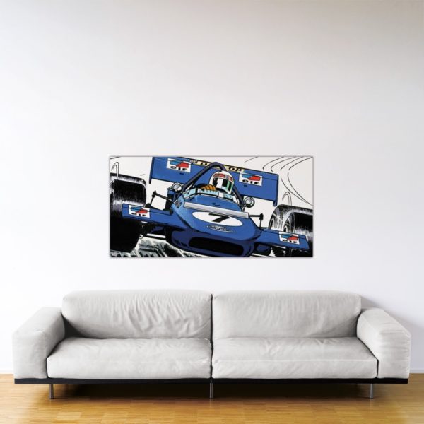 Stewart At Brands Hatch – Dibond sous plexiglas – 75x150 cm