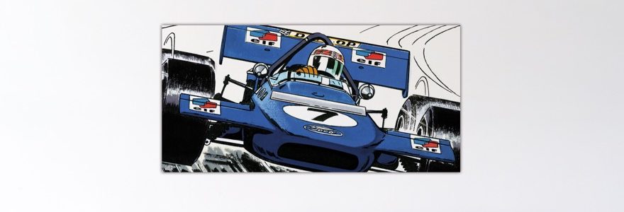 Stewart At Brands Hatch – Dibond sous plexiglas – 75x150 cm