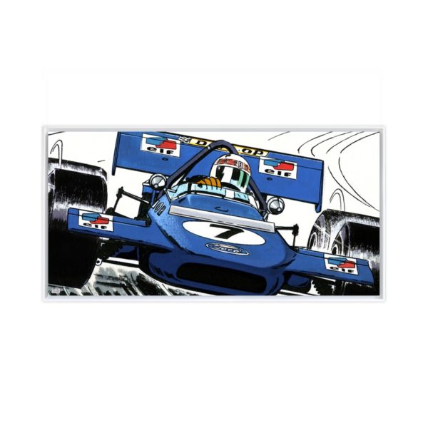 Stewart At Brands Hatch – Papier Fine Art en caisse américaine blanche