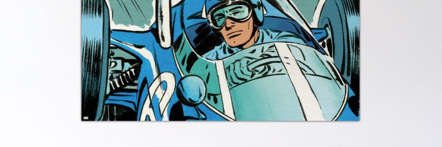 Blue Vaillante Mastery – Dibond sous plexiglas – 100×200 cm