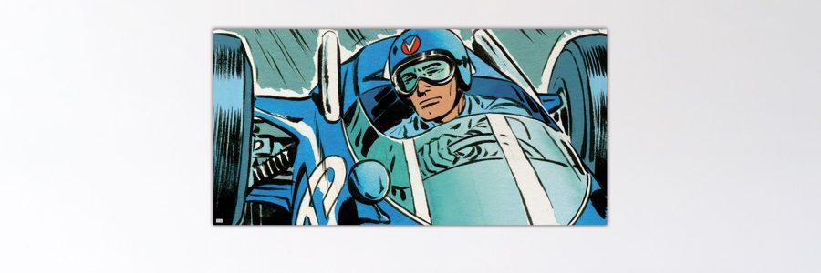 Blue Vaillante Mastery – Dibond sous plexiglas – 75×150 cm