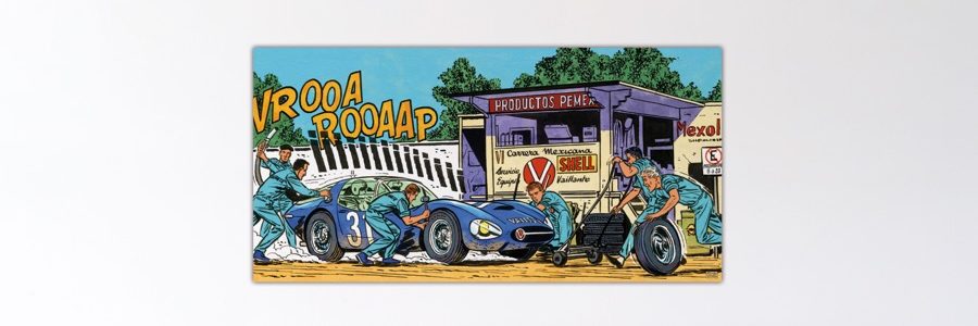 Carrera Mexicana – Dibond sous plexiglas – 75x150 cm