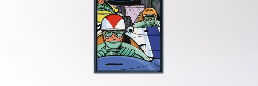 Départ à Francorchamps – Papier Fine Art en caisse américaine noire – 100x75 cm