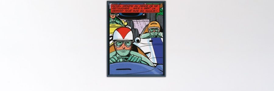 Départ à Francorchamps – Papier Fine Art en caisse américaine noire – 80x60 cm