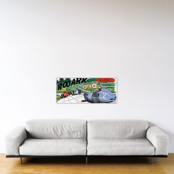 Michel Vaillant Art Strips - Nurburgring Cliffhanger – Dibond sous plexiglas – 40x100 cm
