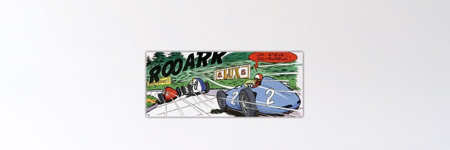 Michel Vaillant Art Strips - Nurburgring Cliffhanger – Dibond sous plexiglas – 40x100 cm