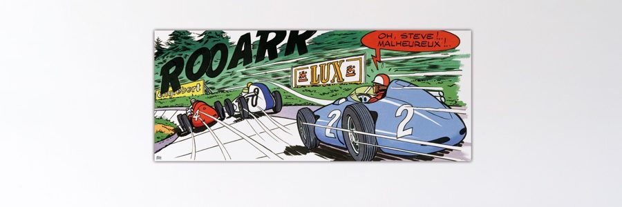 Michel Vaillant Art Strips - Nurburgring Cliffhanger – Dibond sous plexiglas – 60x150 cm