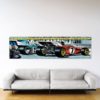 Michel Vaillant Art Strips – Ferrari contre Vaillante - Dibond sous plexiglas - 66x250 cm