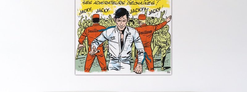 Michel Vaillant Art Strips - Jacky Superstar – Dibond sous plexiglas – 120×120 cm