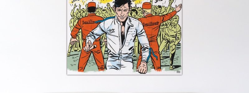 Michel Vaillant Art Strips - Jacky Superstar – Dibond sous plexiglas – 140×140 cm