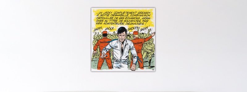 Michel Vaillant Art Strips - Jacky Superstar – Dibond sous plexiglas – 80×80 cm