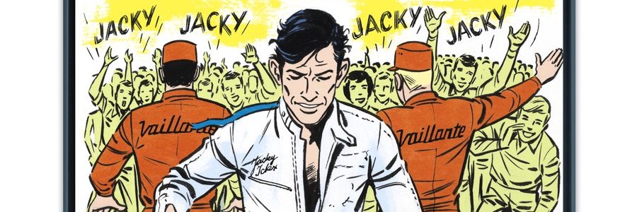 Jacky superstar – Papier Fine Art en caisse américaine noire