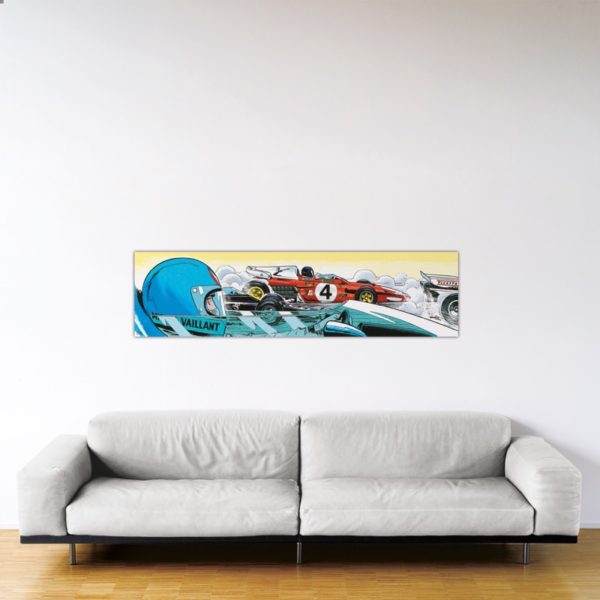 Michel Vaillant Art Strips – Ickx's Ferrari - Dibond sous plexiglas - 40x150 cm Michel Vaillant Art Strips – Ickx's Ferrari - Dibond sous plexiglas - 40x150 cm