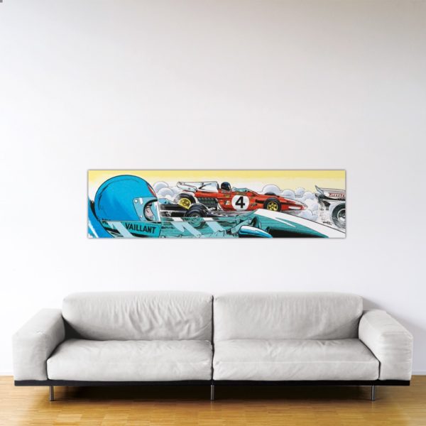 Michel Vaillant Art Strips – Ickx's Ferrari - Dibond sous plexiglas - 53x200 cm Michel Vaillant Art Strips – Ickx's Ferrari - Dibond sous plexiglas - 53x200 cm