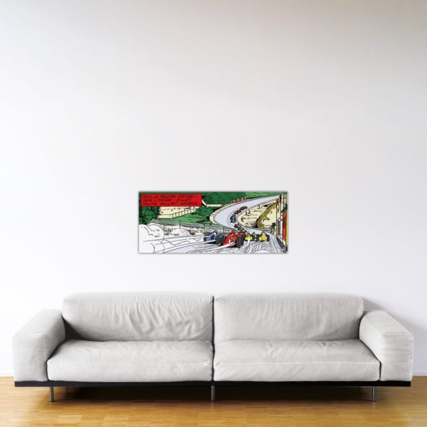 Michel Vaillant Art Strips – Le Raidillon – Dibond sous plexiglas – 40x100 cm Michel Vaillant Art Strips – Le Raidillon – Dibond sous plexiglas – 40x100 cm