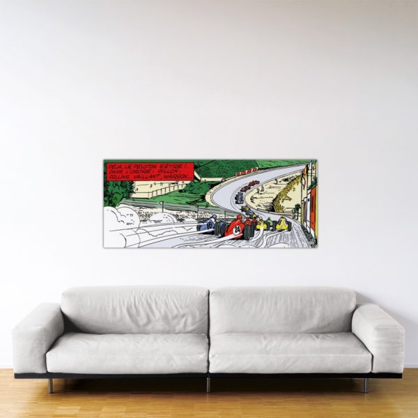 Michel Vaillant Art Strips – Le Raidillon – Dibond sous plexiglas – 60x150 cm Michel Vaillant Art Strips – Le Raidillon – Dibond sous plexiglas – 60x150 cm