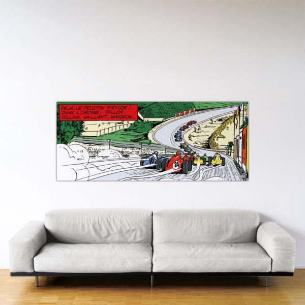 Michel Vaillant Art Strips – Le Raidillon – Dibond sous plexiglas – 80x200 cm Michel Vaillant Art Strips – Le Raidillon – Dibond sous plexiglas – 80x200 cm