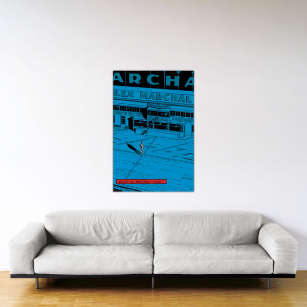 Michel Vaillant Art Strips – Le fantôme des 24h II – Dibond sous plexiglas – 120×80 cm