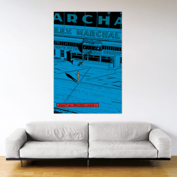 Michel Vaillant Art Strips – Le fantôme des 24h II – Dibond sous plexiglas – 180×120 cm