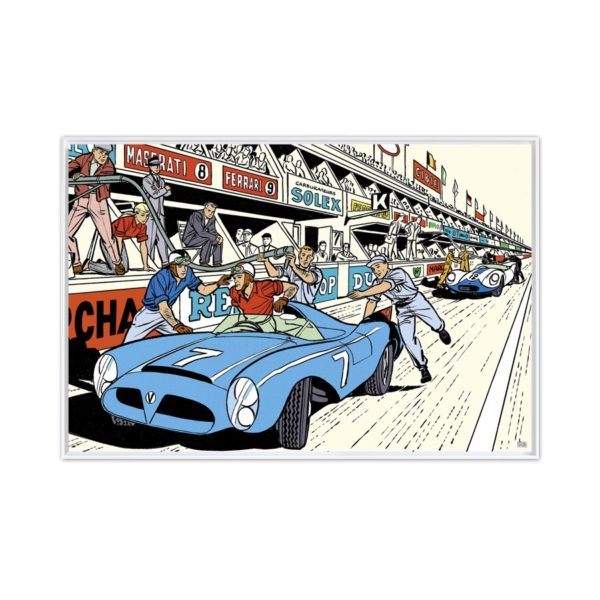 Arrêt aux stands – Papier Fine Art en caisse américaine blanche