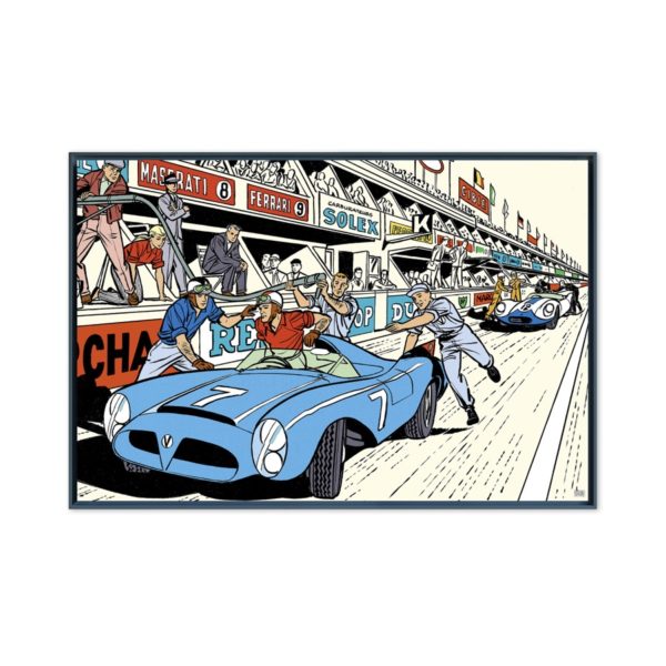 Arrêt aux stands – Papier Fine Art en caisse américaine noire