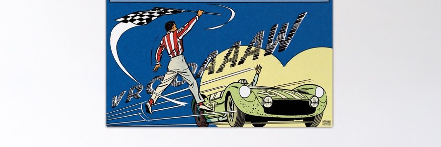 Michel Vaillant Art Strips – Europe. 1 Amérique & Russie. 0 – Dibond sous plexiglas - 100x150 cm